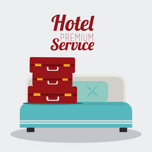 酒店服务设计、 矢量图